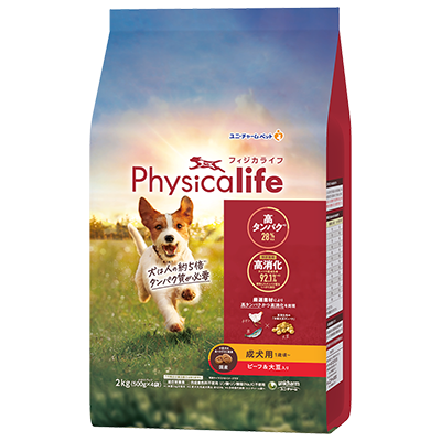 Physicalife ドッグフード 成犬用　ビーフ＆大豆入り